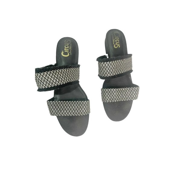 CIRCUS by Sam Edelman Black Fringe Casual Sandals Sz10 - Picture 2 of 4
